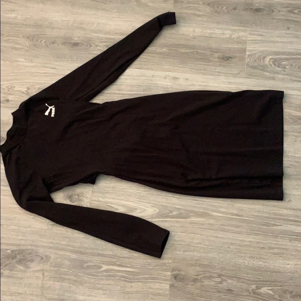 Black puma long sleeve dress